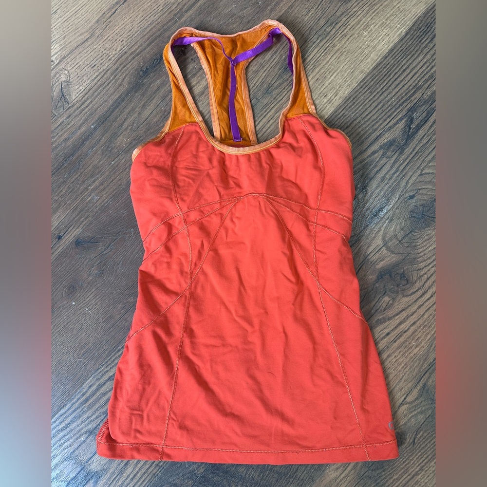 ALO Yoga Orange and Purple Mini Dress Tank